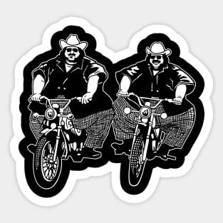 Fat Twins on Motorcycles Sticker